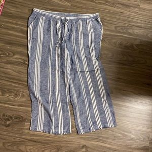 Linen striped pants